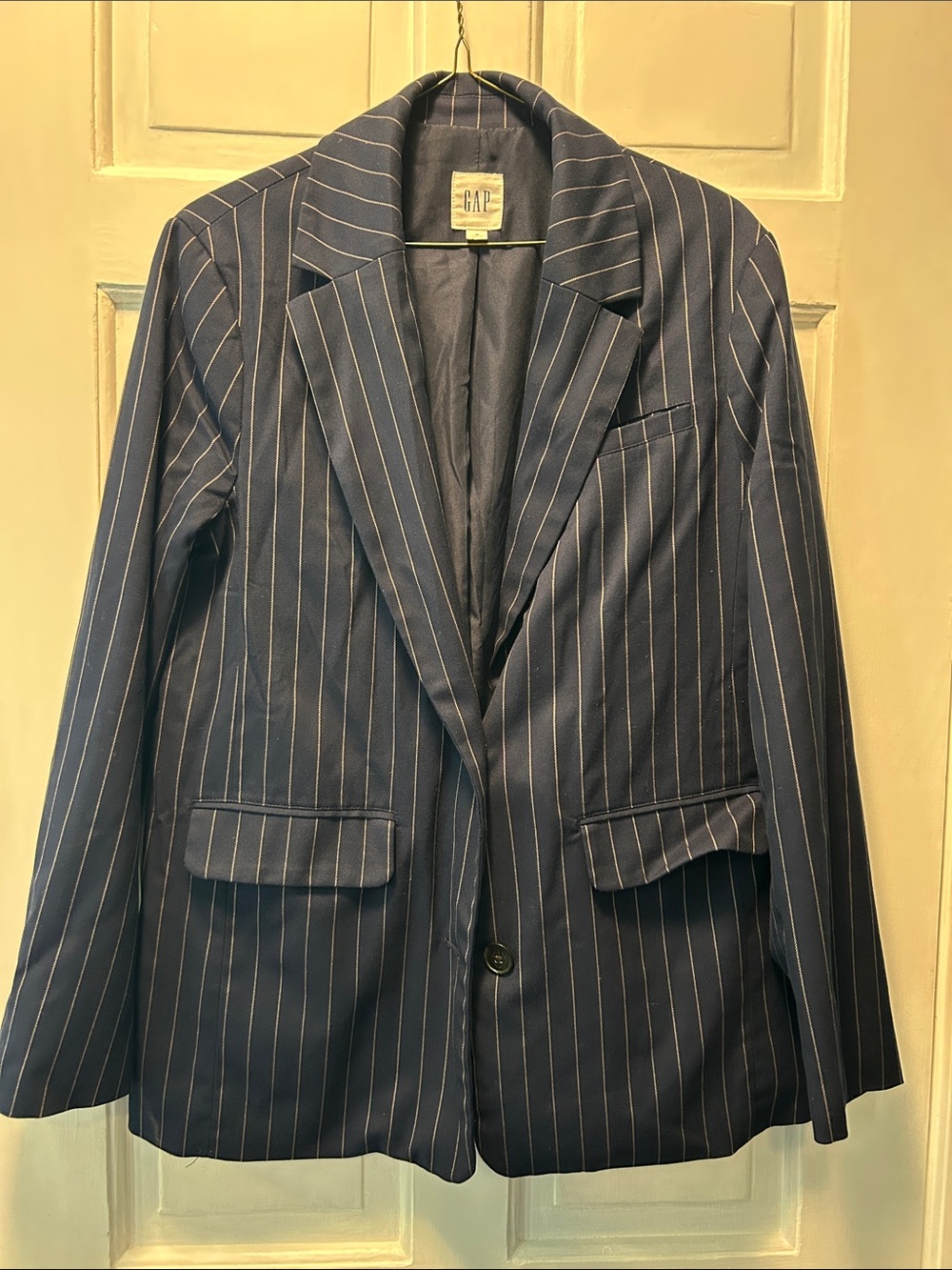 GAP Navy Pinstripe Blazer